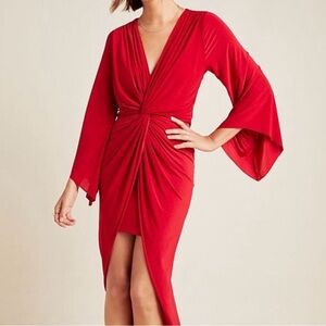 Anthropologie Misa Los Angeles Teget Maxi Dress Red Sexy Size XS